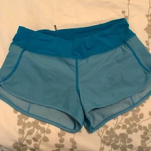 Lululemon Speed Shorts - Turquoise - Size 6